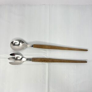 Asni Salad Servers Teak Wood Danish Vintage Mid-Century Modern MCM